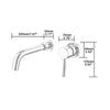 Gold Wall Mounted Mixer Tap Brass Bath Tap Bathroom Basin Swivel Spout Faucet