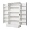 Kitchen Pantry Cabinet Wooden Storage Cupboard 2 Doors Utility Organizer Stand