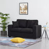 Panana 2 and 3 Seater Sofa Settee Suite in Black Fabric Sofa Deep Seat Couches