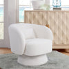 360° Swivel Accent Tub Chair Modern Teddy Fleece Upholstered Fireside Armchair