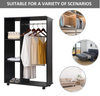 Open Wardrobe on Wheels, Bedroom Wardrobe Black 41-2-2
