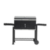 Large Outdoor Barbecue Trolley Garden BBQ Smoker Charcoal Grill Shelf w/ Wheels