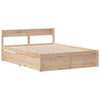 Bed Frame without 160x200 Solid Wood Pine K8F5