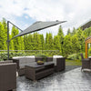 3(m) Offset Parasol Cantilever Hanging Umbrella 360° Rotation w/ Base Dark Grey