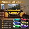 3-Tier Entertainment Center with LED Lights-Coffee