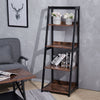 Book Shelves Wood & Metal Bookcase Standing Storage Rack For Living Room Bedroom