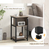 3-Tier Bedside End Table Nightstand Narrow Sofa Side Table w/Storage Shelf