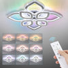LED Crystal Ceiling Light Semi Flush Mount Ceiling Lamp With RGB Backlight Nsdpg