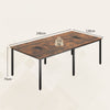 Rectangle Seminar Table Training Table for 10 People-Brown