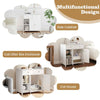 Chic Cat Litter Box Enclosure Hidden Cat Washroom Side Cabinet w/ 2 Drawers