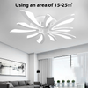 LED Ceiling Light V-shaped 5 Heads Chandelier Remote Lamp for Dining Bedroom