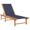 Loungers 2 pcs with Table Blue Solid Wood Acacia and B1R2