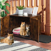 Retro Hidden Cat Litter Box Wooden Cabinet Furniture Indoor Cat House Nightstand