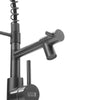 Modern Mono Pull Out Twin Kitchen Mixer Tap Dual Spout Spray Single Lever Grey