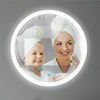 Round LED Bathroom Wall Mirror Demister Illuminated Light Up 600x600 Waterproof