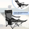 2 in 1 Folding Camping Chair Portable Garden Fishing Chair w/ Cup Holder Armrest