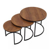 Round Nesting Coffee Tables Set of 3 Stacking End Side Tables for Living Room UK