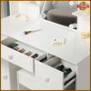 New LED Mirror Dressing Table Vanity Set with Stool Storage Cabinet Drawer Shelf