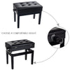 Piano Stool Dressing Stool Height Adjustable with Storage & Soft Padded Seat UK