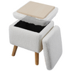 Teddy Velvet Storage Ottoman Seat Stools Home Chair Footstool Storage Box Table