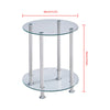 Nest Of 3 Nested Nesting Tables Side End Coffee Table Glass/Wood for Living Room