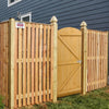 3x7ft Wooden Garden Gate Arch Top Pedestrian Gate Fence Door Free Fitting Kits