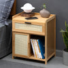 1 Drawer Compact Wooden Bedroom Bedside Cabinet Furniture Nightstand Side Table