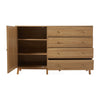 Industrial Wooden Cupboard Sideboard Storage Cabinet Unit Bookshelf Rattan Doors