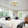 LED Crystal Chandelier Ceiling Light Pendant Light Living Room Bedroom 48W UK