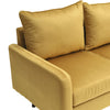 Double Seat Sofa Loveseat Couch 2 Seater Velvet Armchair w/ Wood Legs&Cushions