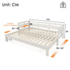 3FT Daybed Cabin Bed, Single Sofa Guest Bed, Pull out Trundle Wooden Bed