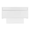 Coffee Table with Hidden Storage and 2 Drawers High Gloss White for Living Room