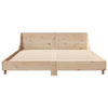 Bed Frame with Headboard 135x190 Double Solid Wood Pine F6U7