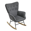 Modern Rocking Accent Chair High Wingback Padded Lounge Glide Seat for Nursing