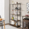 5-Tier Bookshelf Freestanding Utility Storage Rack Bookcase Display Organizer