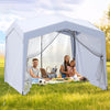 3 x 3M Pop up Canopy Tent w/ 4 Sidewalls Foldable Patio Shelter Gazebo