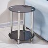 Nest Of 3 Nested Nesting Tables Side End Coffee Table Glass/Wood for Living Room
