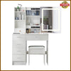 White Dressing Table with LED Lights Mirror Vanity Make up Desk Stool Set Drawer
