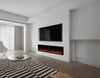 2025 50 INCH WIDE LED FLAMES BLACK GLASS TRUFLAME™ WALL MOUNTED ELECTRIC FIRE