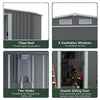 New 8 X 4FT Garden Shed Metal Pent Roof Outdoor Tool Bike Storage WITH Open Shed