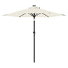 Bulliing Garden Parasol with Steel White 225x225x212 ,Beach Parasol, C5T2