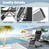 NAIZEA Outdoor Padded Lawn Recliner Zero Gravity Chair Folding Chaise Chairs