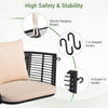 Costway Patio Hanging Rattan Basket Chair Swing Hammock Chair w/Seat Cushion