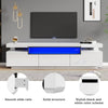 Modern 70 inch TV Stand Media Console Table Cabinet w/ Storage Drawer LED Light