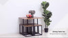 Compact 5pc Kitchen Dining Set Wood Bar Table Chair Home Space Saving Furniture