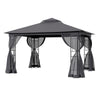 Large Party Gazebo 13x10ft - Weatherproof Mesh Side Panels Included