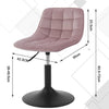 Dressing Table Stool Velvet Makeup Vanity Seat Dining Chair Metal Legs Rotatable