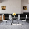 Luxury Dining Table Set Kitchen Table and Chairs Round/Square Metal Glass Table