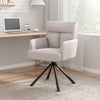 Lounge Armchair Mordern Occasional Chair Accent Chair 180° Swivel Beige Velvet