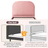 Kids Velvet Single Bed 90x190cm with Hydraulic Storage for Small Bedrooms, Pink